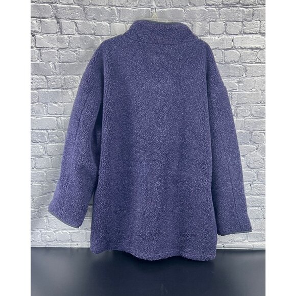 Womens Purple Sherpa  Fleece Coat  220 Hickory 2XL Full Zip Polyester Cozy Warm - Picture 2 of 6